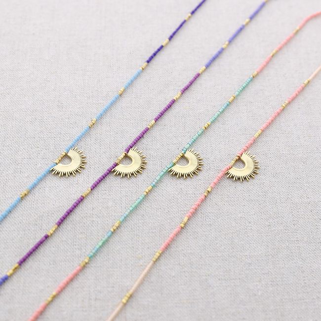 STEEL BEAD PENDANT SHORT NECKLACE