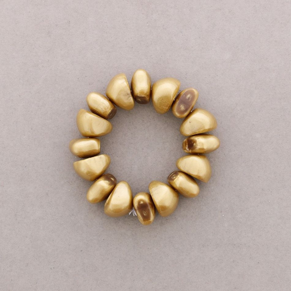 ELASTIC BRACELET WITH IRREGULAR RESIN BEADS