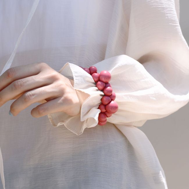 PULSERA CUENTAS BOLAS RESINA