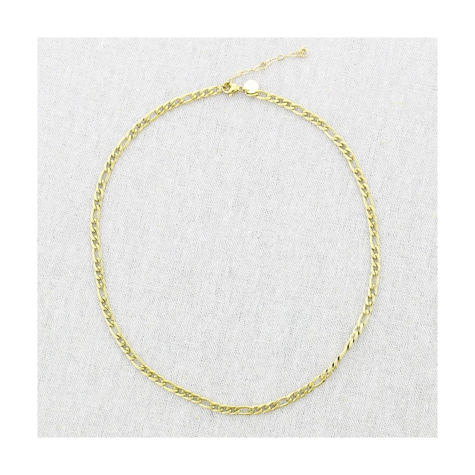 STEEL LINK NECKLACE 43CM