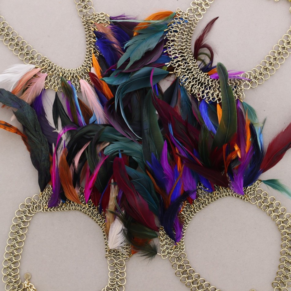 GARGANTILLAS CADENA COLG. PLUMAS