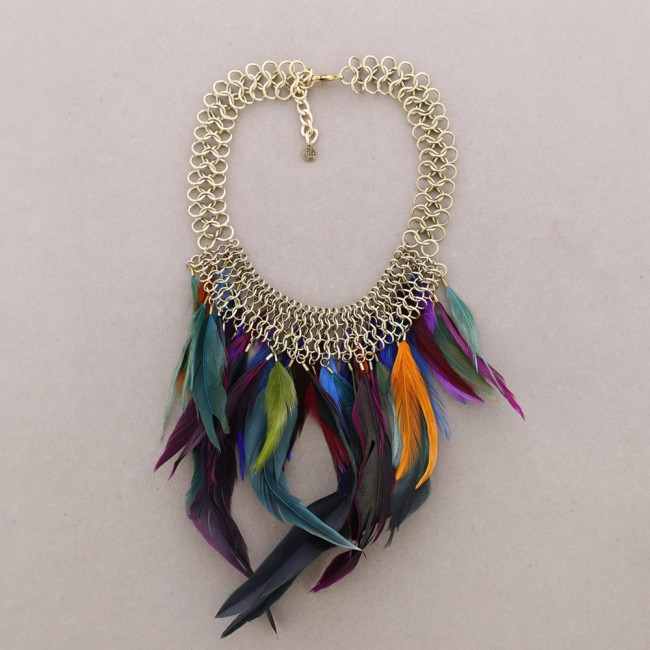 GARGANTILLAS CADENA COLG. PLUMAS