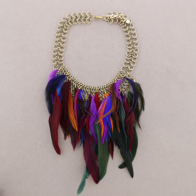 GARGANTILLAS CADENA COLG. PLUMAS