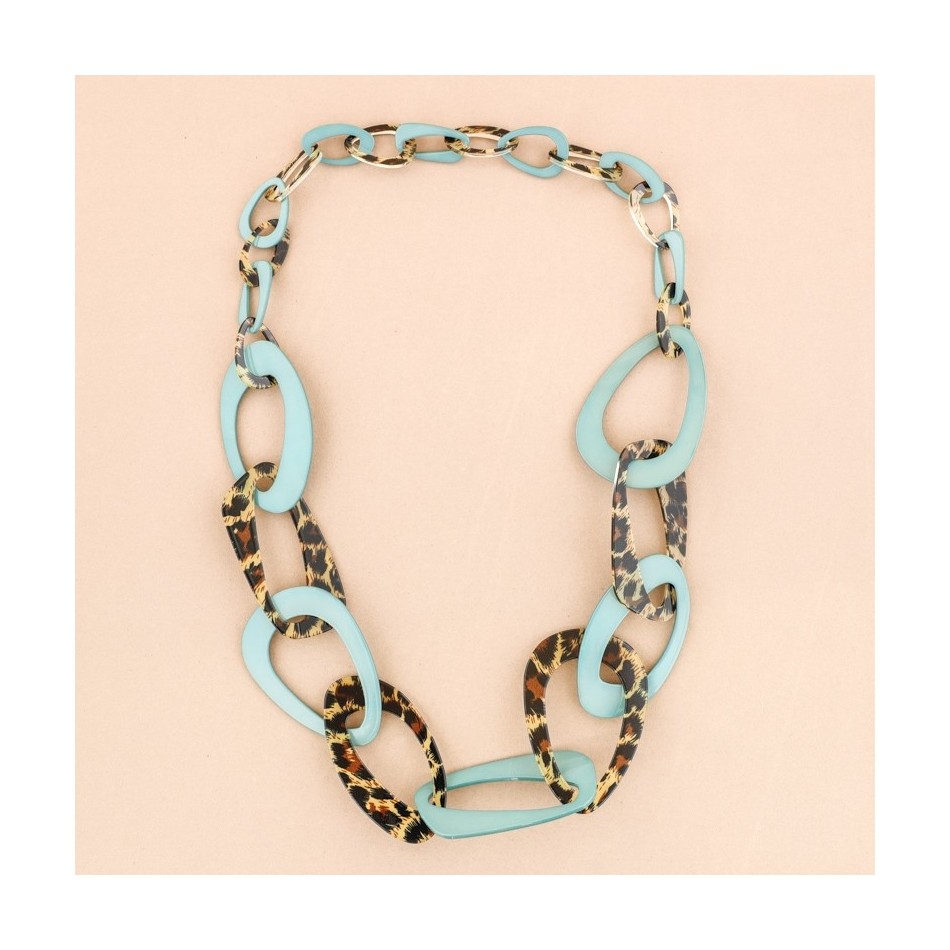 LONG RESIN LINK NECKLACE