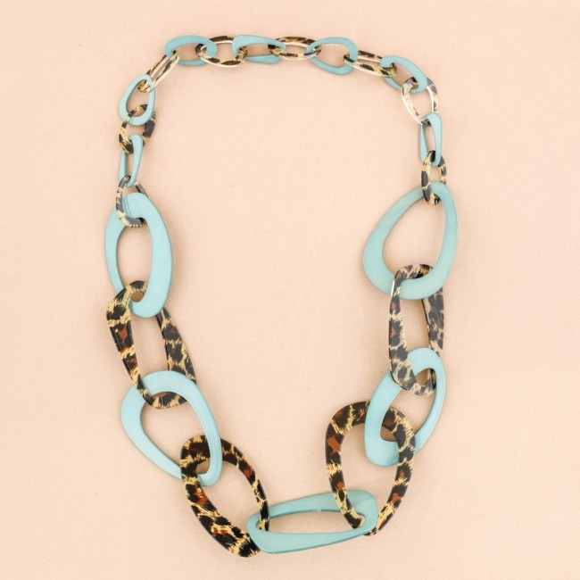 LONG RESIN LINK NECKLACE