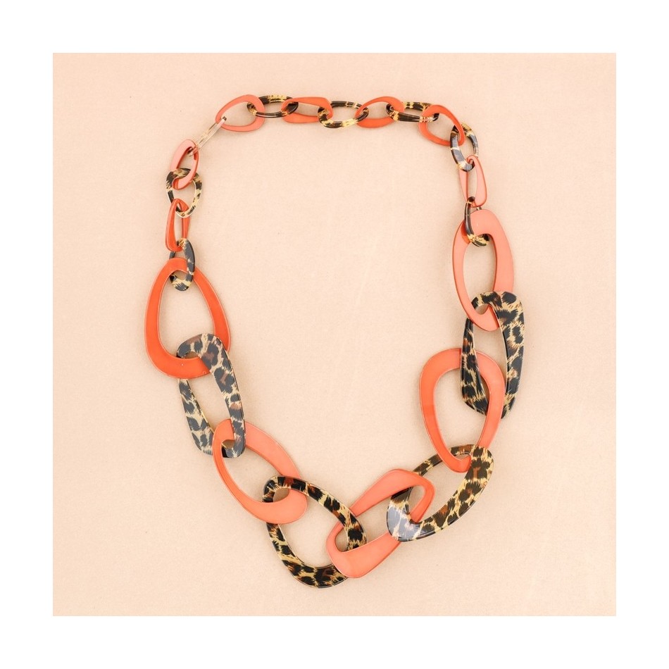 LONG RESIN LINK NECKLACE