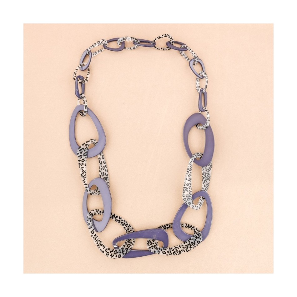 LONG RESIN LINK NECKLACE