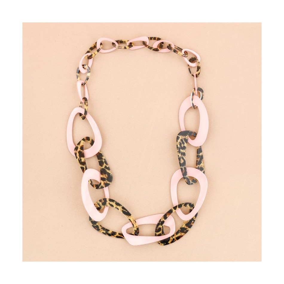 LONG RESIN LINK NECKLACE