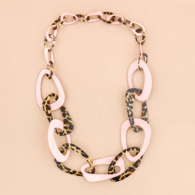LONG RESIN LINK NECKLACE