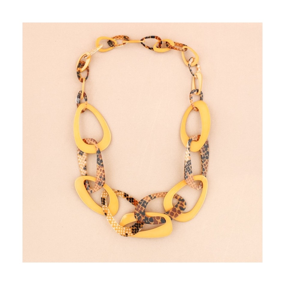 COLLAR LARGO ESLABONES RESINA