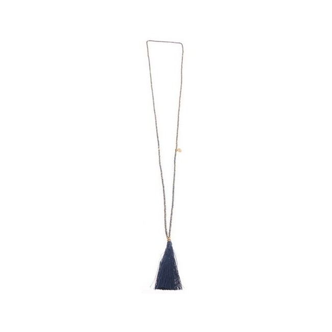 LONG NECKLACE WITH FRINGE PENDANT