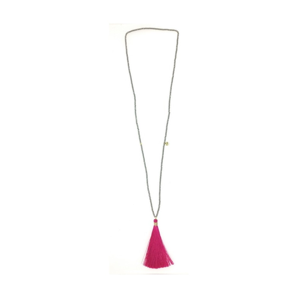 COLLAR LARGO COLGANTE FLECO