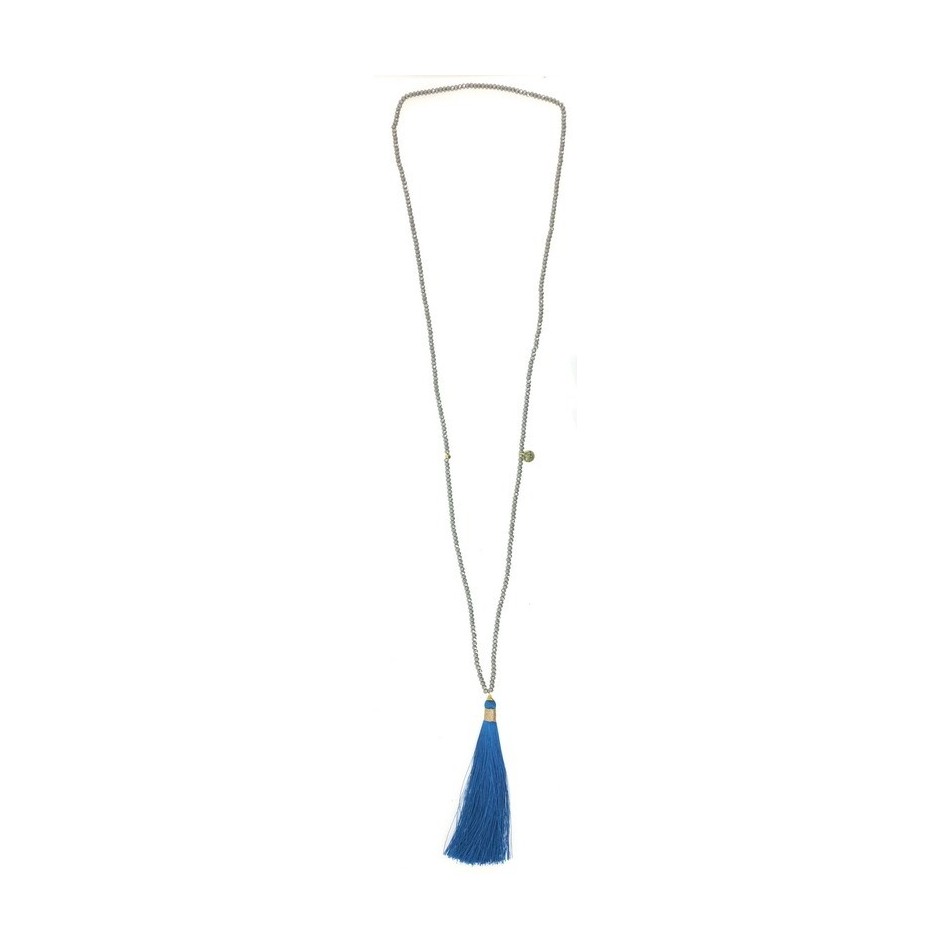 LONG FRINGE PENDANT NECKLACE