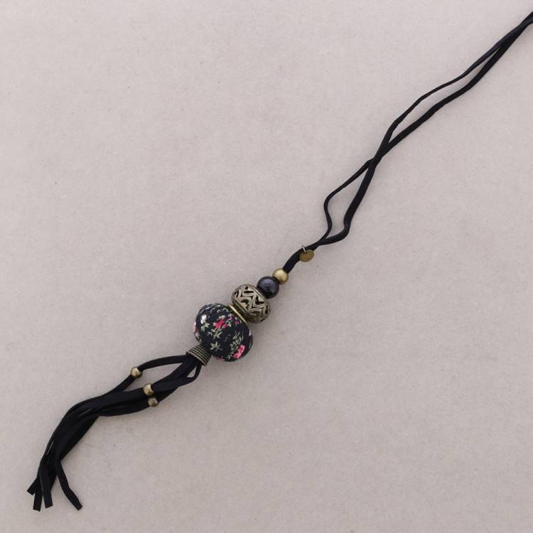 LONG PENDANT NECKLACE STAMPED BALL