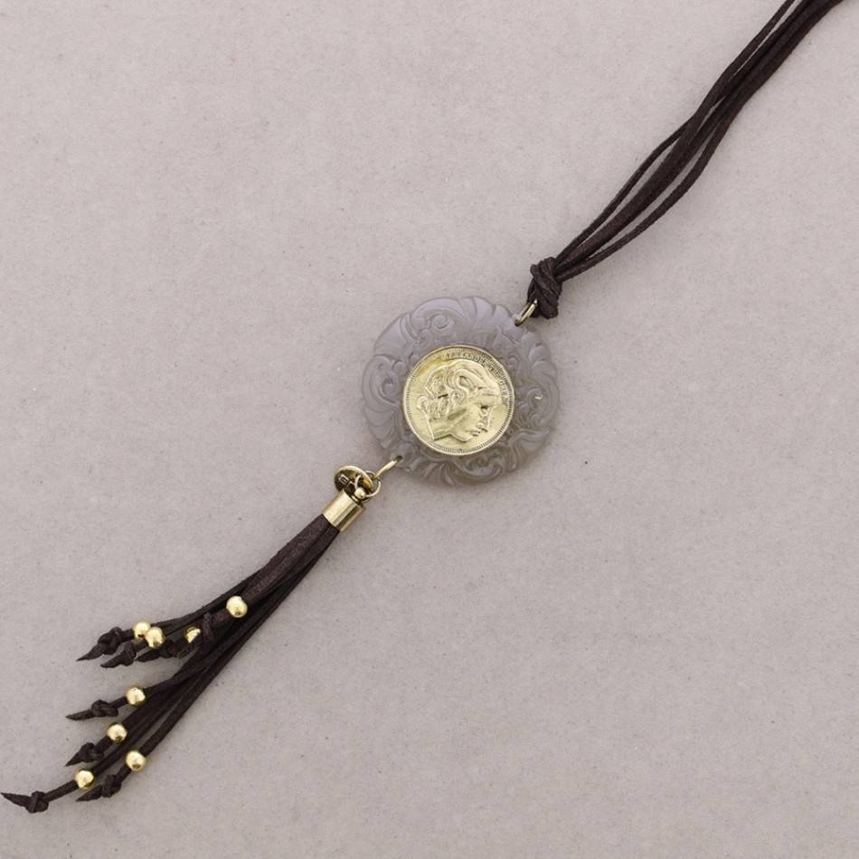 COLLAR LARGO COLG.METAL PIEDRA