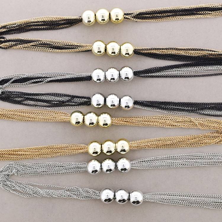 COLLAR LARGO CADENAS BOLAS 2