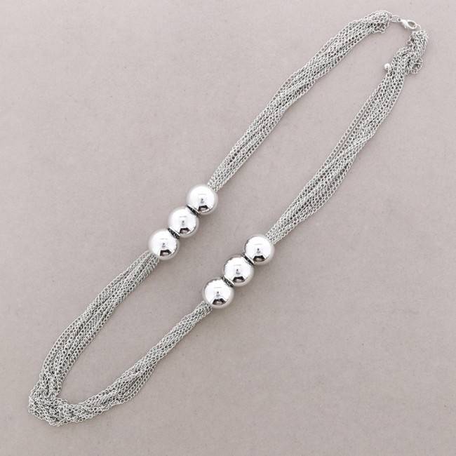LONG NECKLACE WITH BALL CHAINS