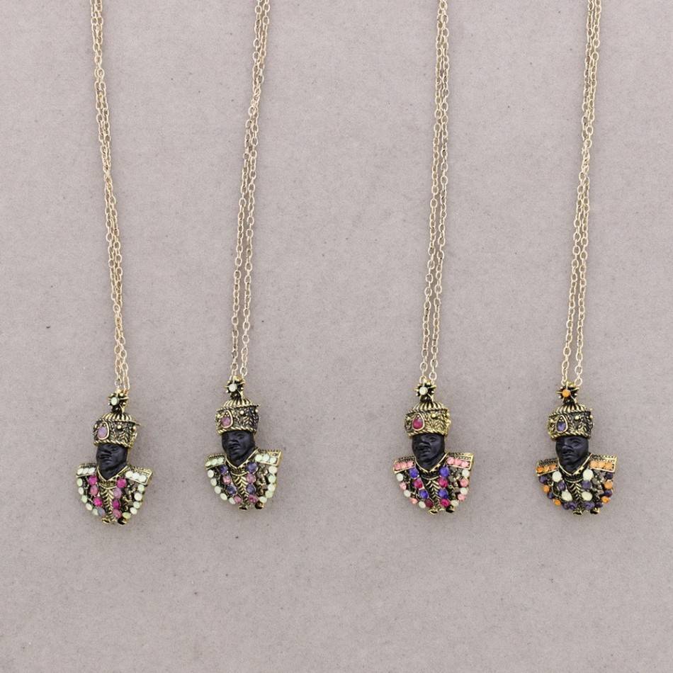COLLAR LARGO COLG. CABECITA CRISTALES