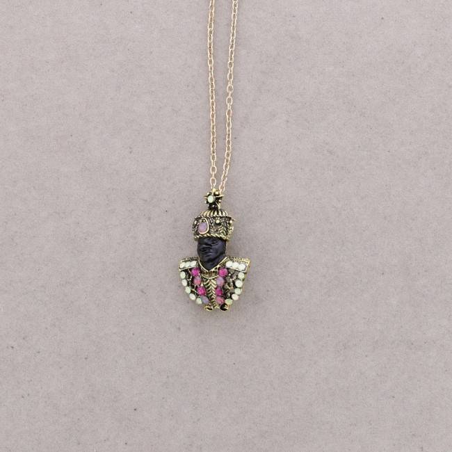 COLLAR LARGO COLG. CABECITA CRISTALES