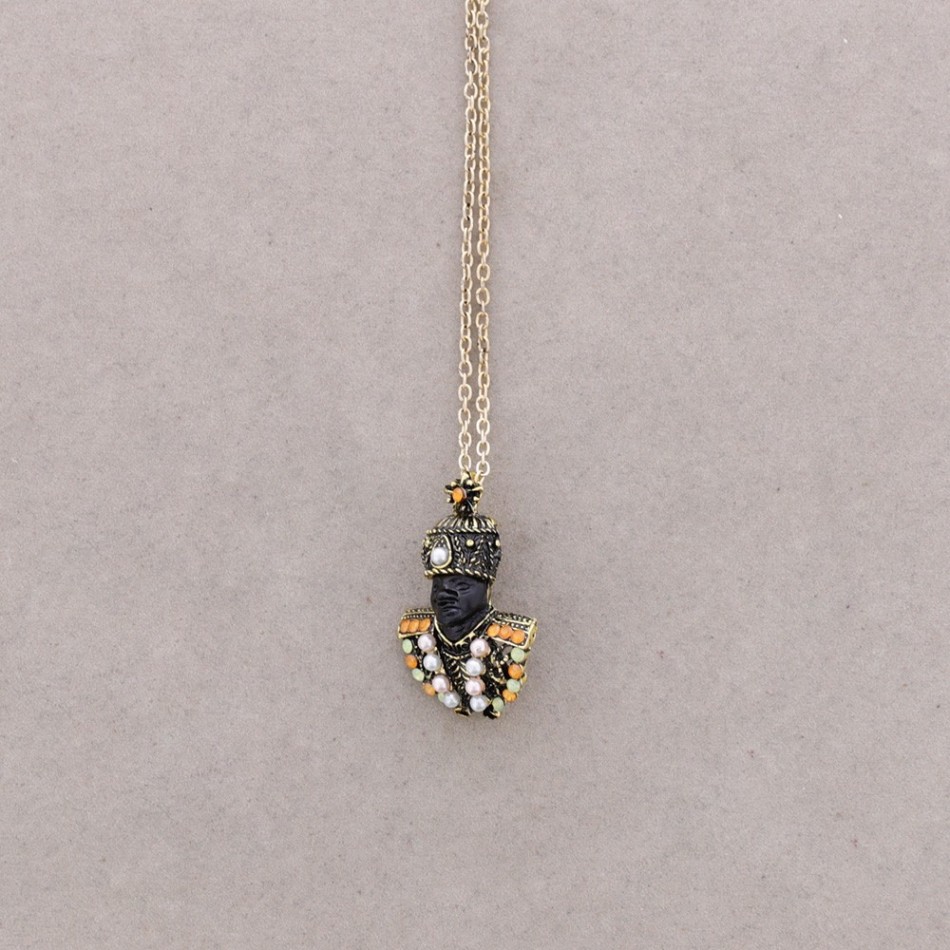 COLLAR LARGO COLG. CABECITA CRISTALES