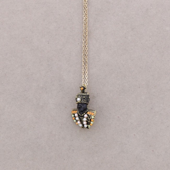 COLLAR LARGO COLG. CABECITA CRISTALES