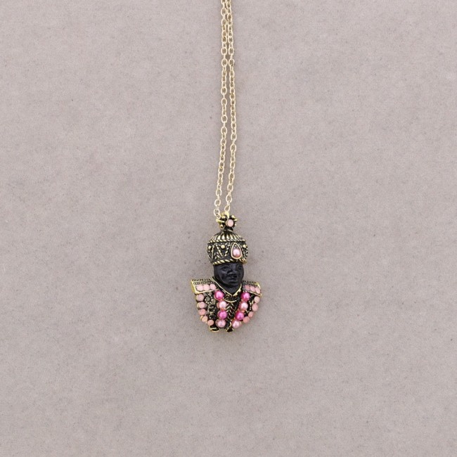 COLLAR LARGO COLG. CABECITA CRISTALES