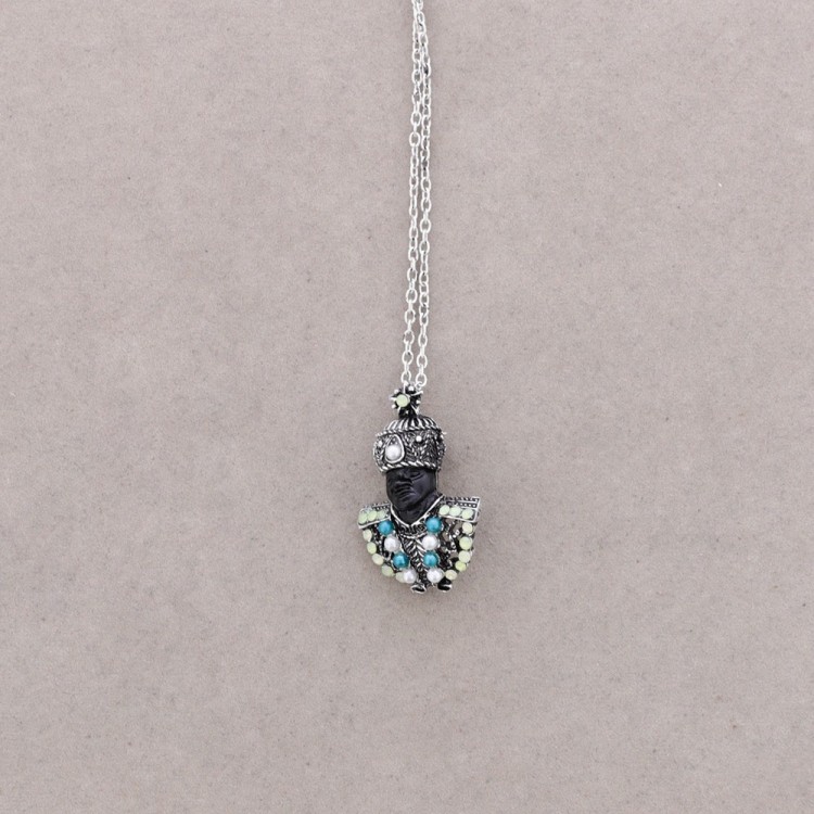 COLLAR LARGO COLG. CABECITA CRISTALES 2