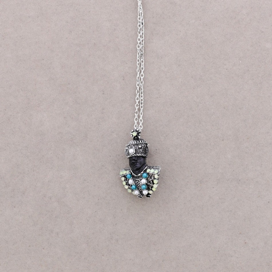 COLLAR LARGO COLG. CABECITA CRISTALES