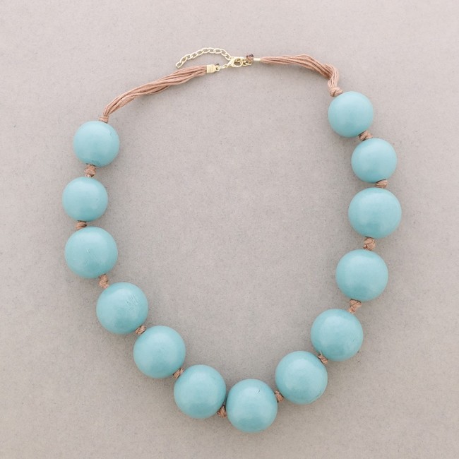 WOODEN BALL NECKLACE