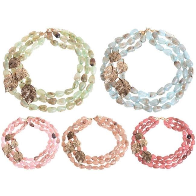 TRIPLE METAL LEAF CHOKER