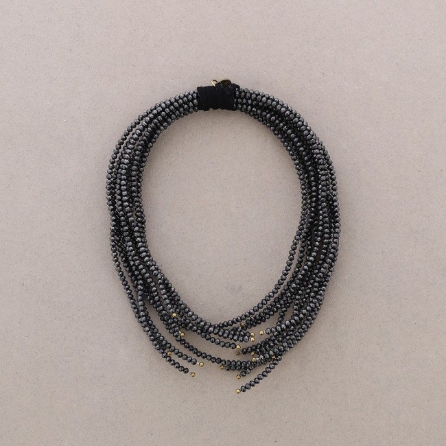 FACETED CRYSTAL STRIP CHOKER