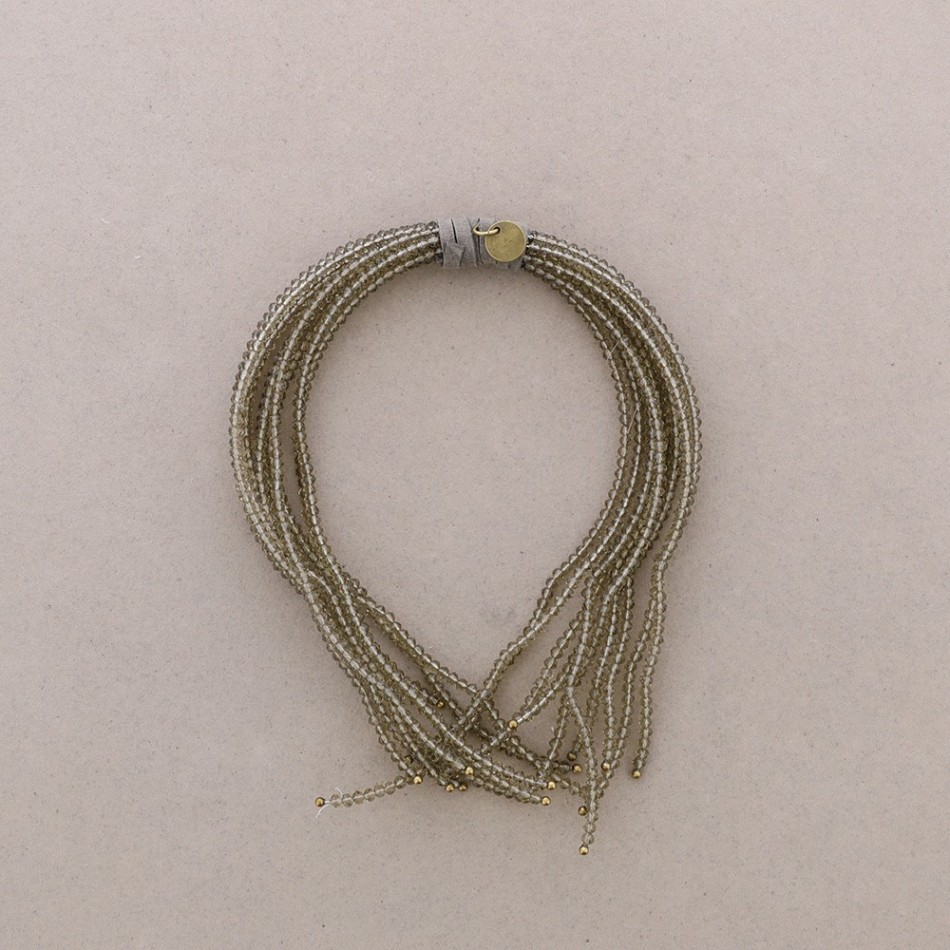 FACETED CRYSTAL STRIP CHOKER