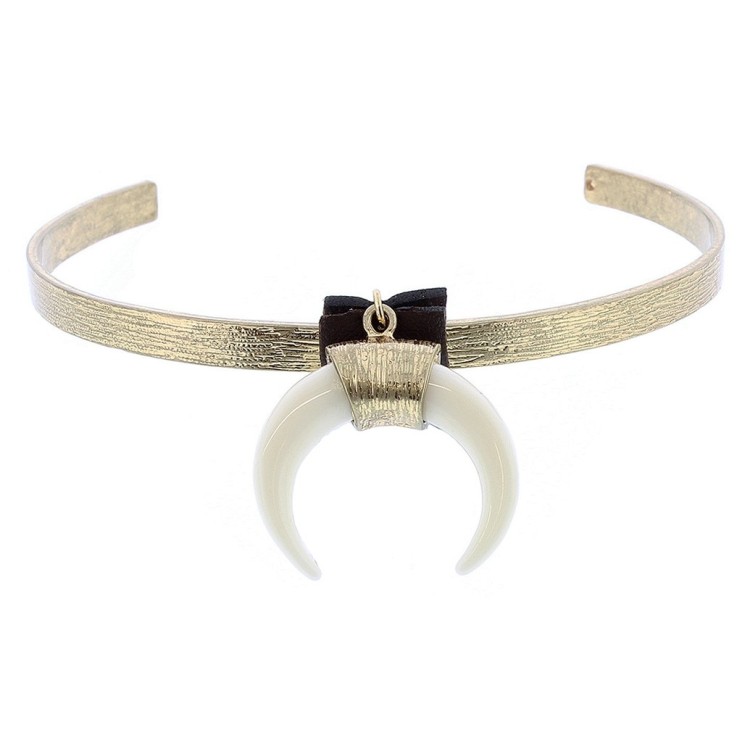 CHOKER METAL MEDIALUNA RESINA 2
