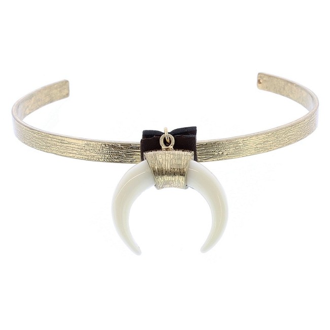 METAL HALF-MOON RESIN CHOKER