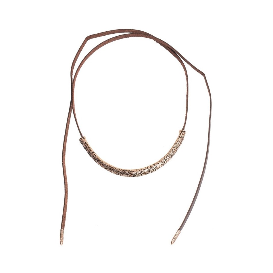 CHOKER/COLLAR LARGO MEDIA LUNA METAL
