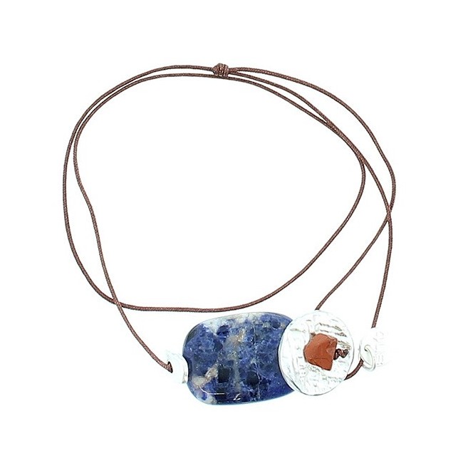 PULSERA GARGANTILLA AJUSTABLE CUENTAS METAL PIEDRAS