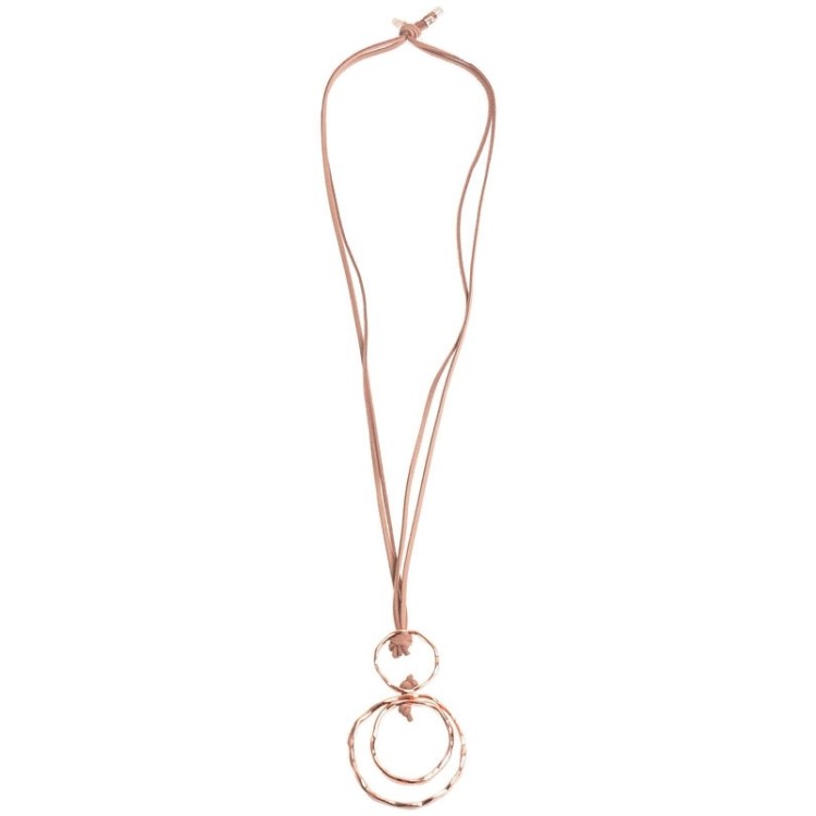 COLLAR LARGO COLGANTE TRIPLE CIRCULO