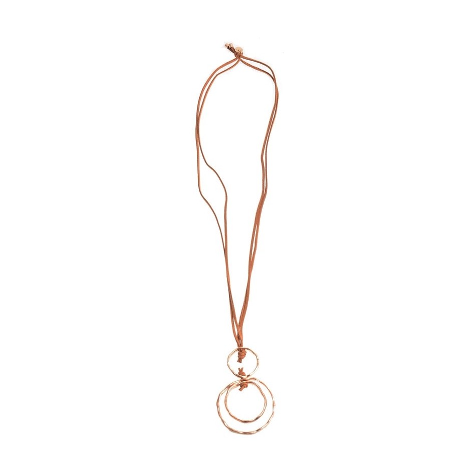 COLLAR LARGO COLGANTE TRIPLE CIRCULO