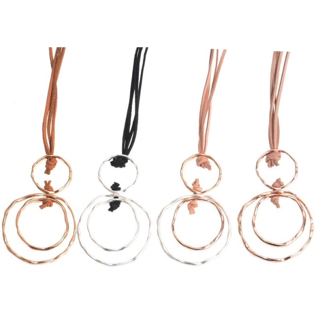 COLLAR LARGO COLGANTE TRIPLE CIRCULO