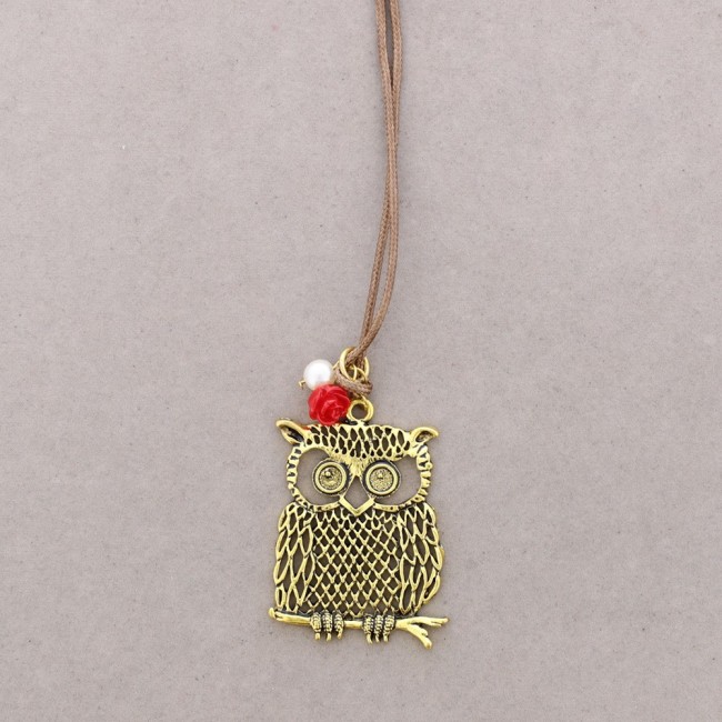LONG METAL PENDANT NECKLACE