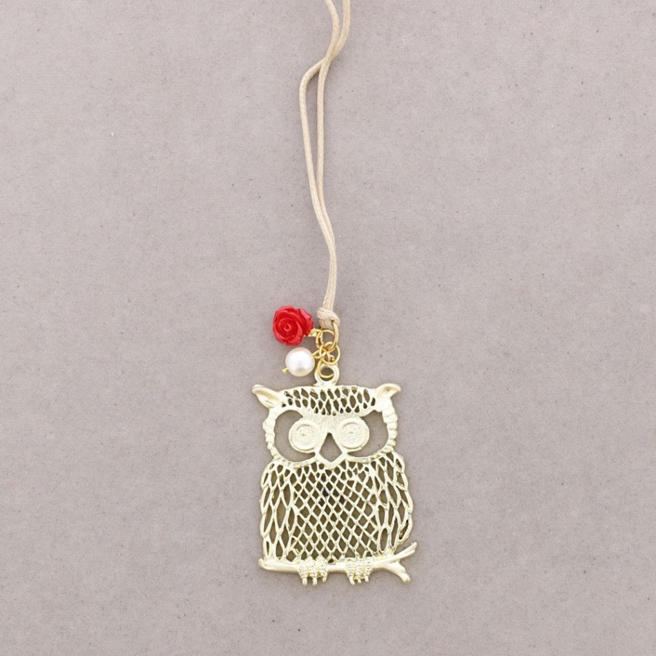 LONG METAL PENDANT NECKLACE