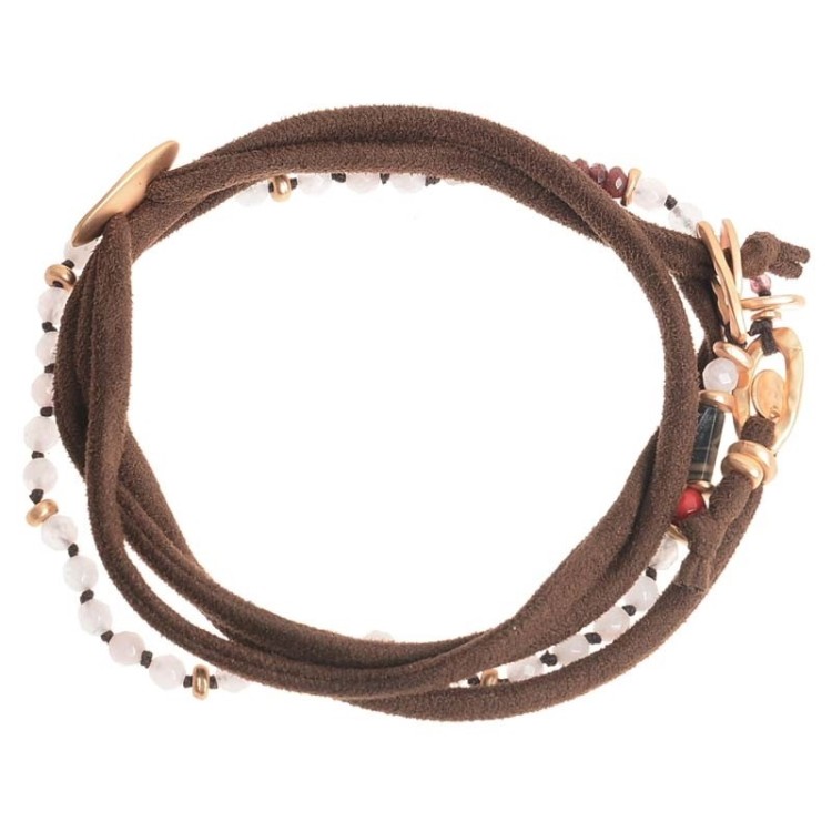 GARGANTILLA PULSERA CORDON METAL PIEDRAS