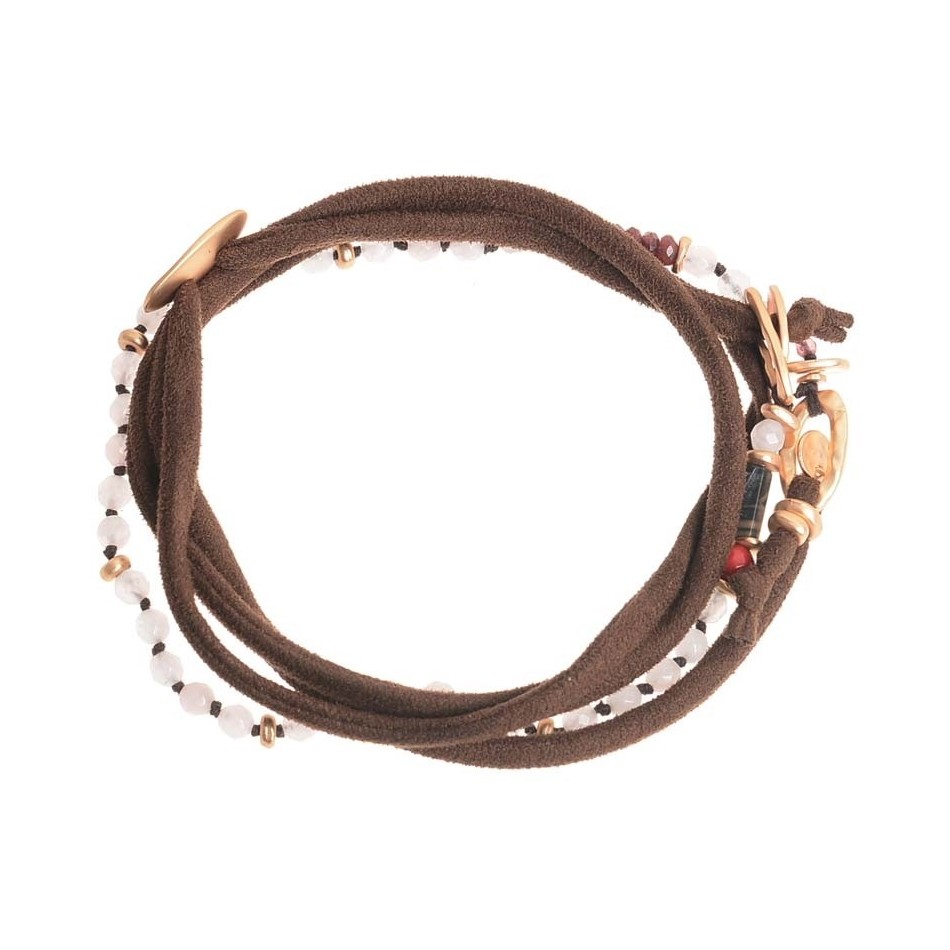 GARGANTILLA PULSERA CORDON METAL PIEDRAS