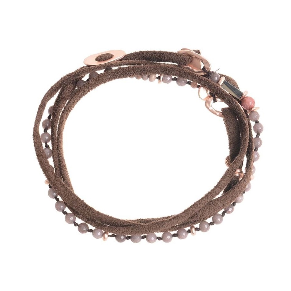 GARGANTILLA PULSERA CORDON METAL PIEDRAS