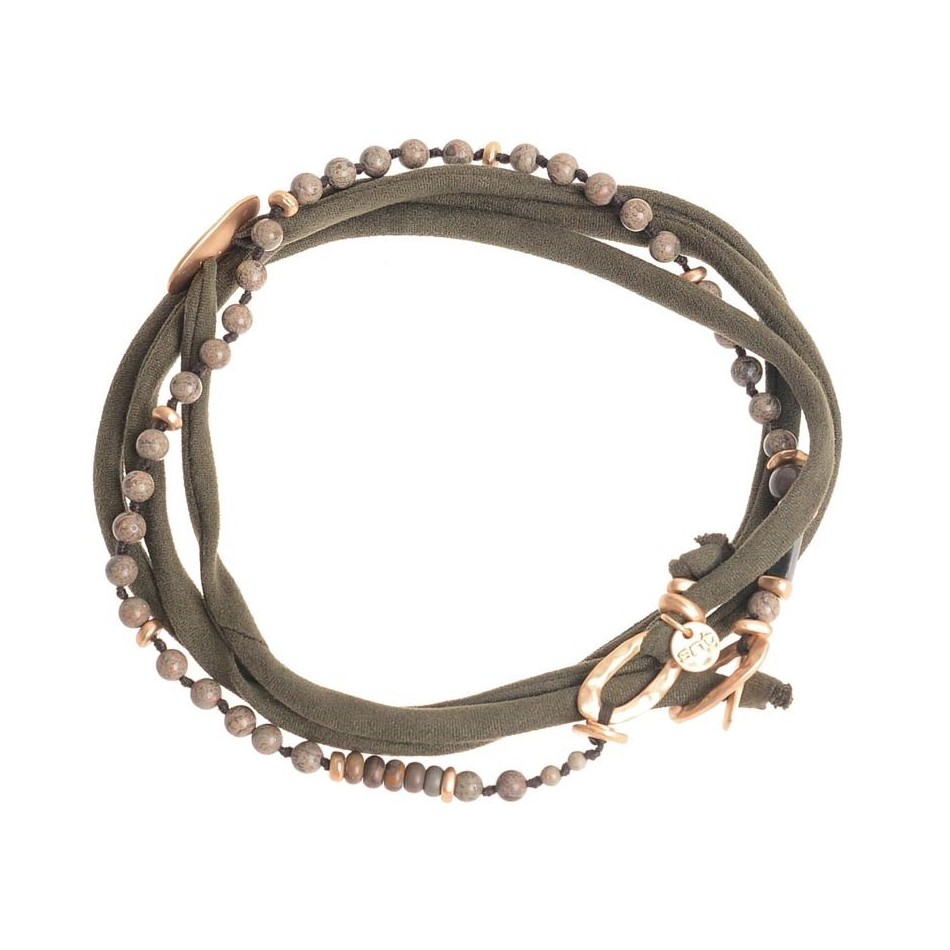 GARGANTILLA PULSERA CORDON METAL PIEDRAS