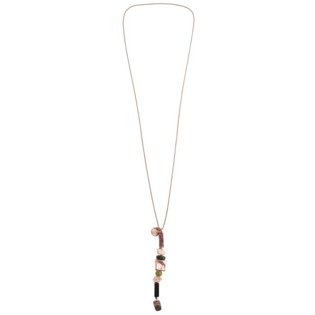 PULSERA GARGANTILLA AJUSTABLE CUENTAS METAL PIEDRAS
