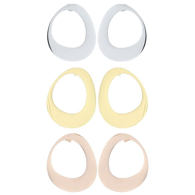 IRREGULAR LINK STEEL STUD EARRINGS