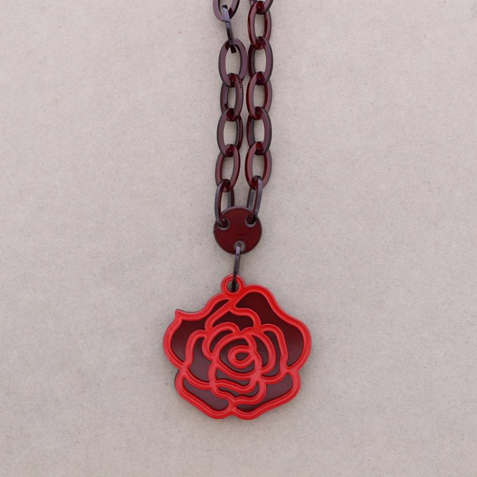COLLAR LARGO COLGANTE RESINA