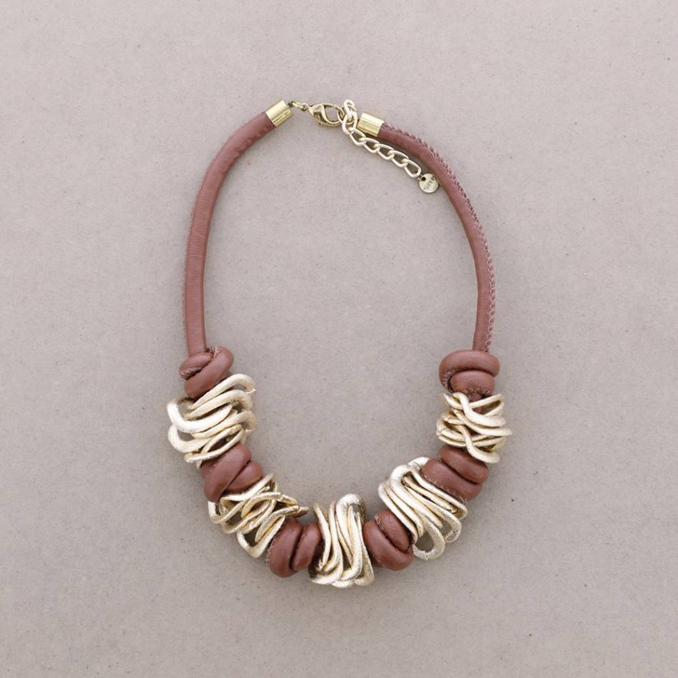 KNOTS RINGS SHORT NECKLACE