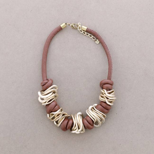 KNOTS RINGS SHORT NECKLACE